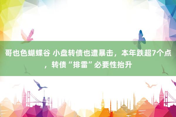 哥也色蝴蝶谷 小盘转债也遭暴击，本年跌超7个点，转债“排雷”必要性抬升