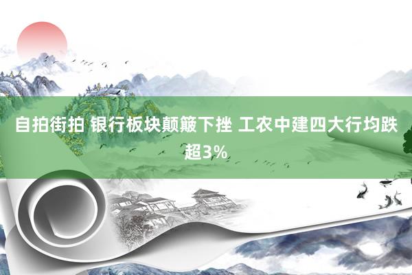 自拍街拍 银行板块颠簸下挫 工农中建四大行均跌超3%