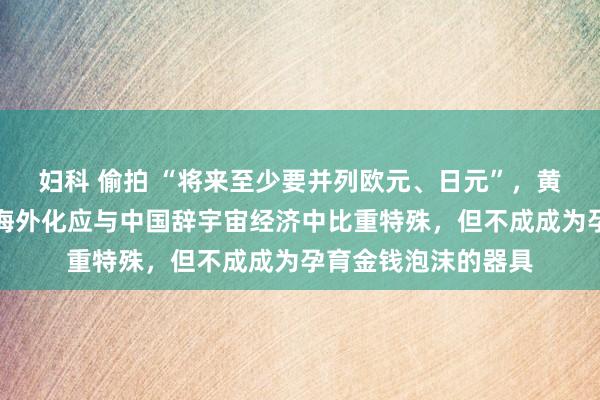 妇科 偷拍 “将来至少要并列欧元、日元”，黄奇帆：东谈主民币海外化应与中国辞宇宙经济中比重特殊，但不成成为孕育金钱泡沫的器具